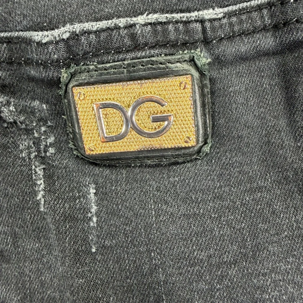 Dolce & Gabbana Jeans Women Size 31 Black Good Distressed Slim Stretch - Picture 9 of 11